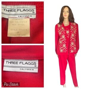 Three flag’s California red/gold suit‎ size M